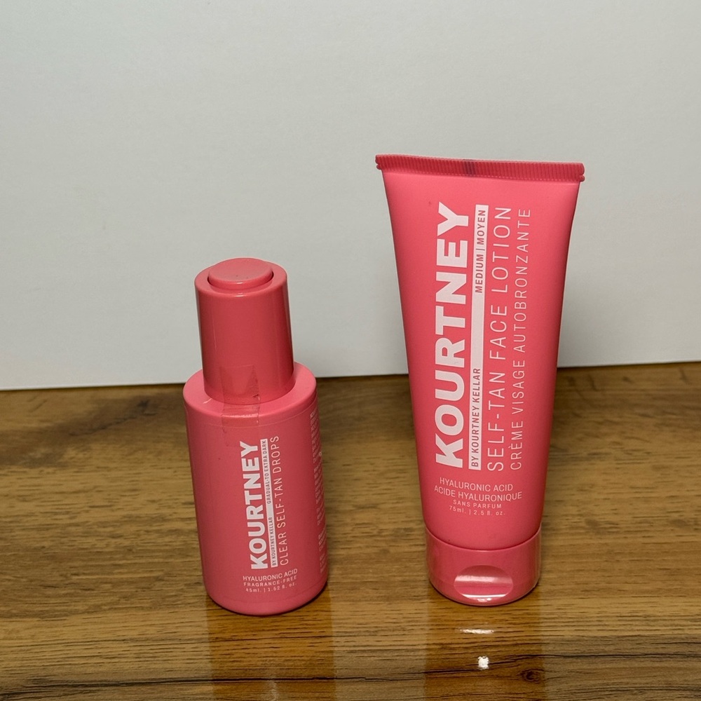 NEW Kourtney Self-Tan Face Lotion and Drops Set Self Tanning Set
